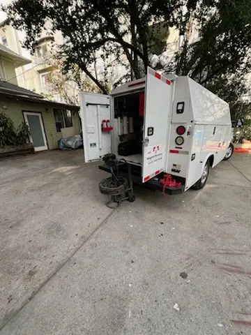 Magnet Plumbing service vehicle on-site for Water Heater Repair in Monitor